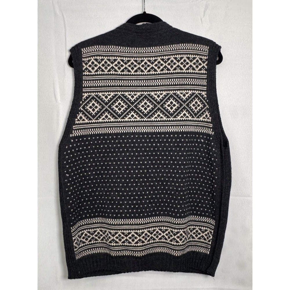Men’s Wool Nordic Knit Button Vest XL Vintage Grandpa Style Dale of Norway - Picture 11 of 12